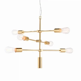 Rabens 6 Pendant Light Brushed Gold