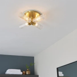 Kairos Bathroom 4 Ceiling Light Brass