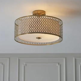 Lorenzo Ceiling Lamp - Gold And White