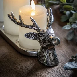 Stag Candleholder Aluminium