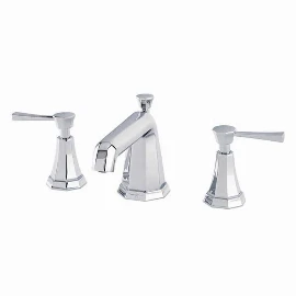 Perrin & Rowe | Deco 3-Hole Basin Tap Mixer Set with Lever Handles