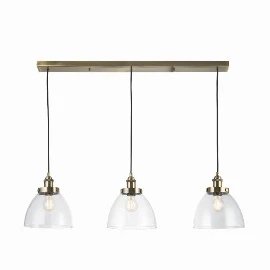 Hanssen 3 Pendant Light Antique Brass