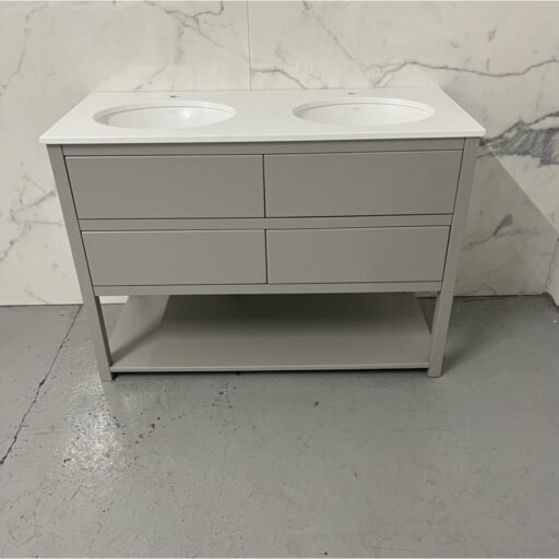 ava stone painted vanity unit | 1200mm | double undermount sink