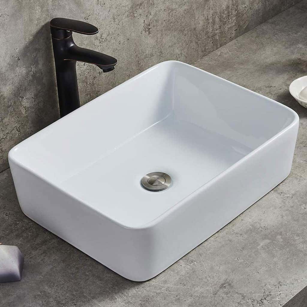 Rectangle-Sit-On-Ceramic-Sink