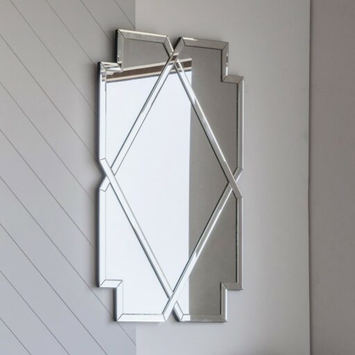 art deco glass mirror | large rectangle