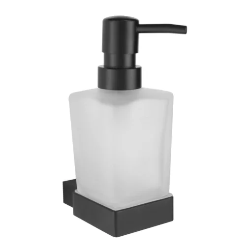 Edge Black Soap Dispenser for Bathrooms | Matt Black