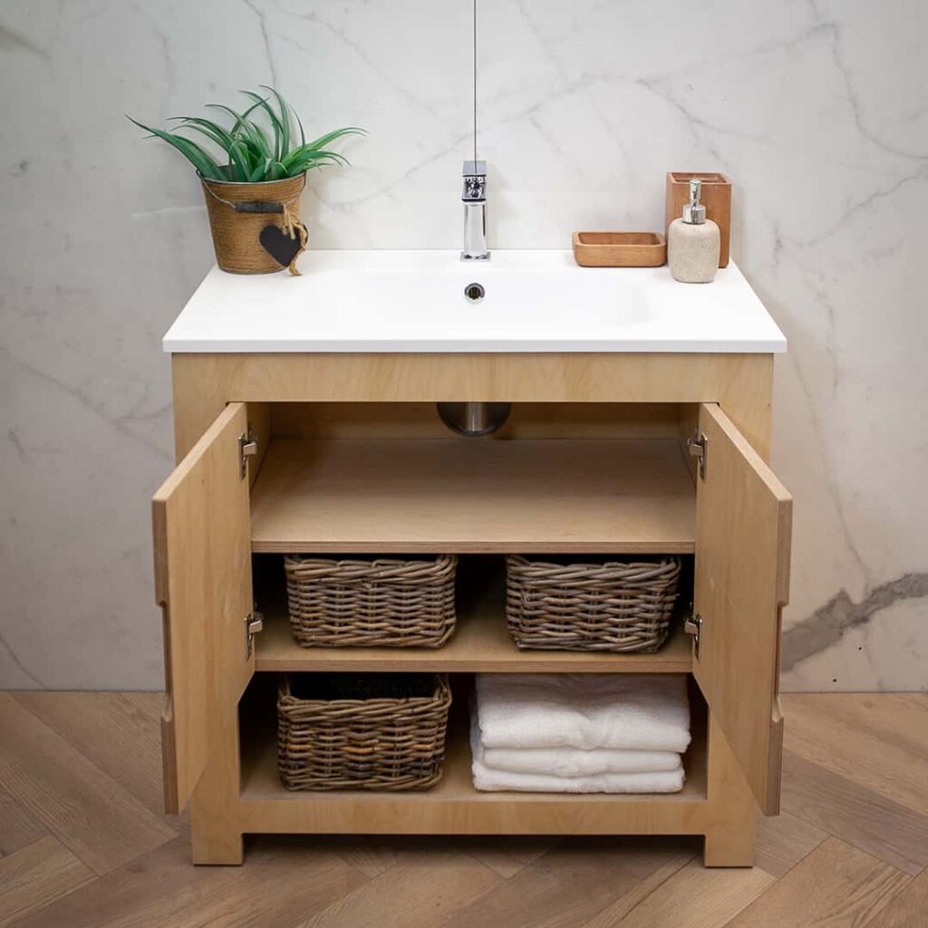 by Harvey George_0000_Larsen Slim Scandinavian Birch Plywood Bathroom Vanity Unit Scandi
