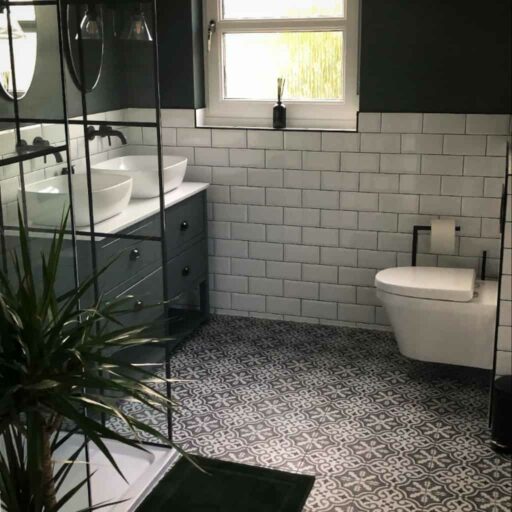 Ava Dark Gray Painted Bathroom Cabinet 1200mm Wide Harvey George