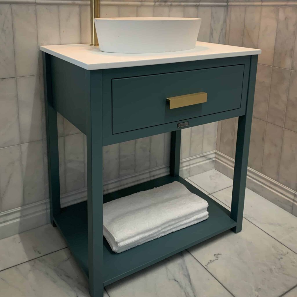 eva painted single drawer bespoke vanity unit 800mm width