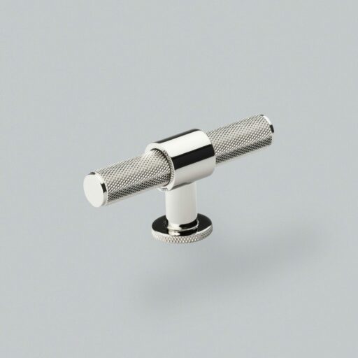 belgravia premium t bar knob 82mm | polished nickel