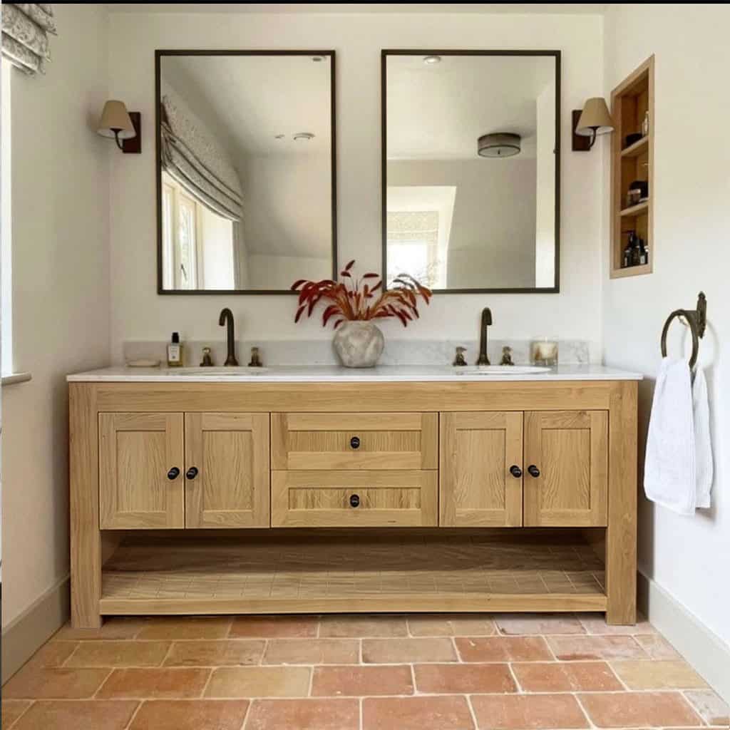 charlotte oak shaker under counter basin vanity unit