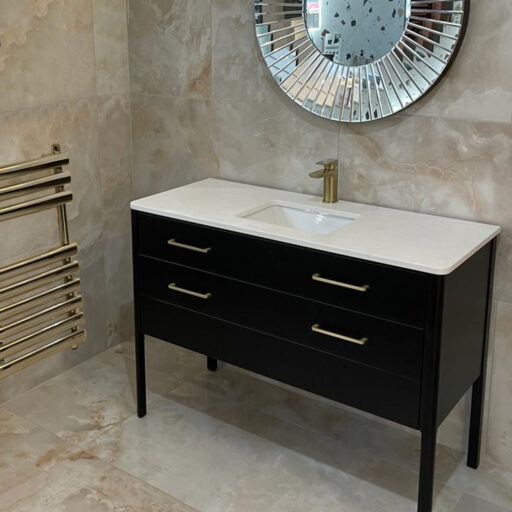 edward painted bathroom vanity unit | single undermounted basin