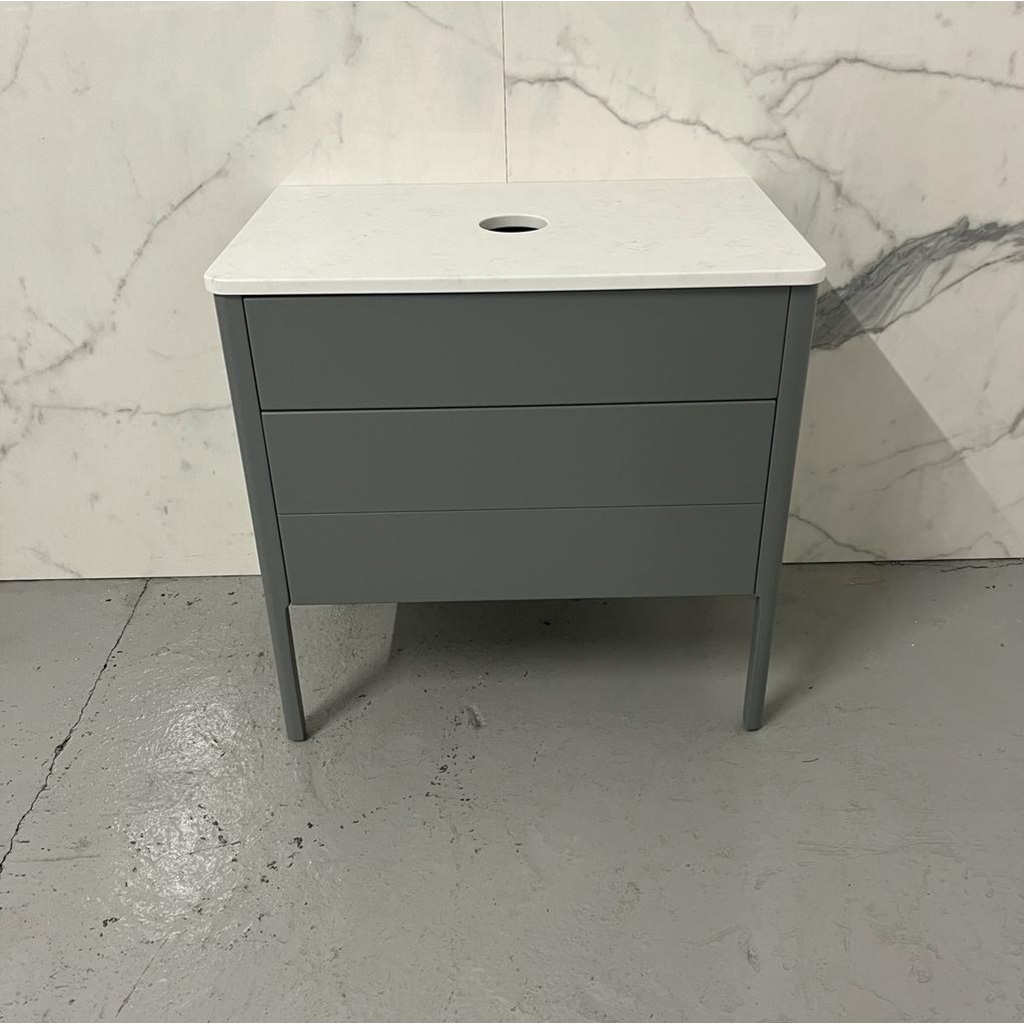 edward grey painted vanity unit | 800mm | sit on basin