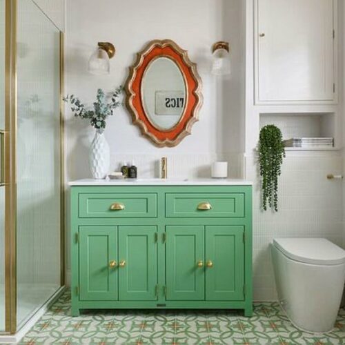 Erica Davies Green Bathroom Vanity Unit