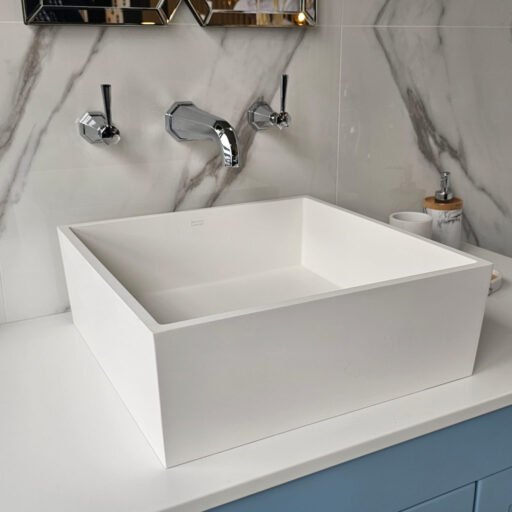 the ellie stone resin square | counter top sink matt finish