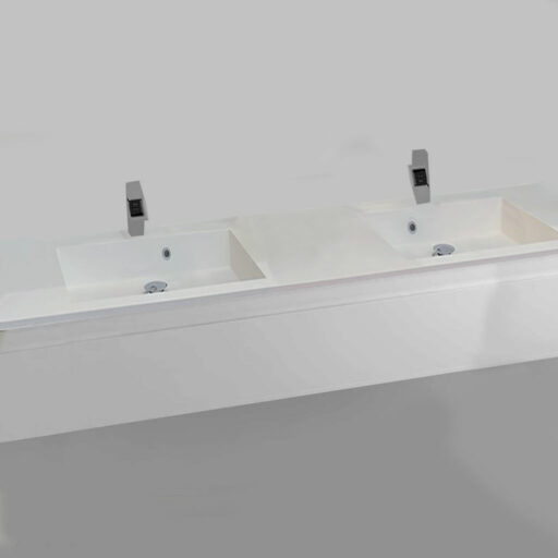 1800mm laura slimline signature stone resin formed double sink