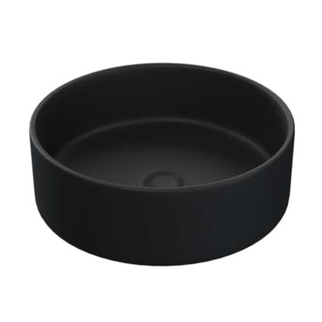 leanne black round ceramic sink