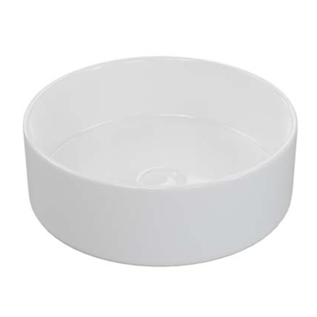 leanne round white ceramic sink