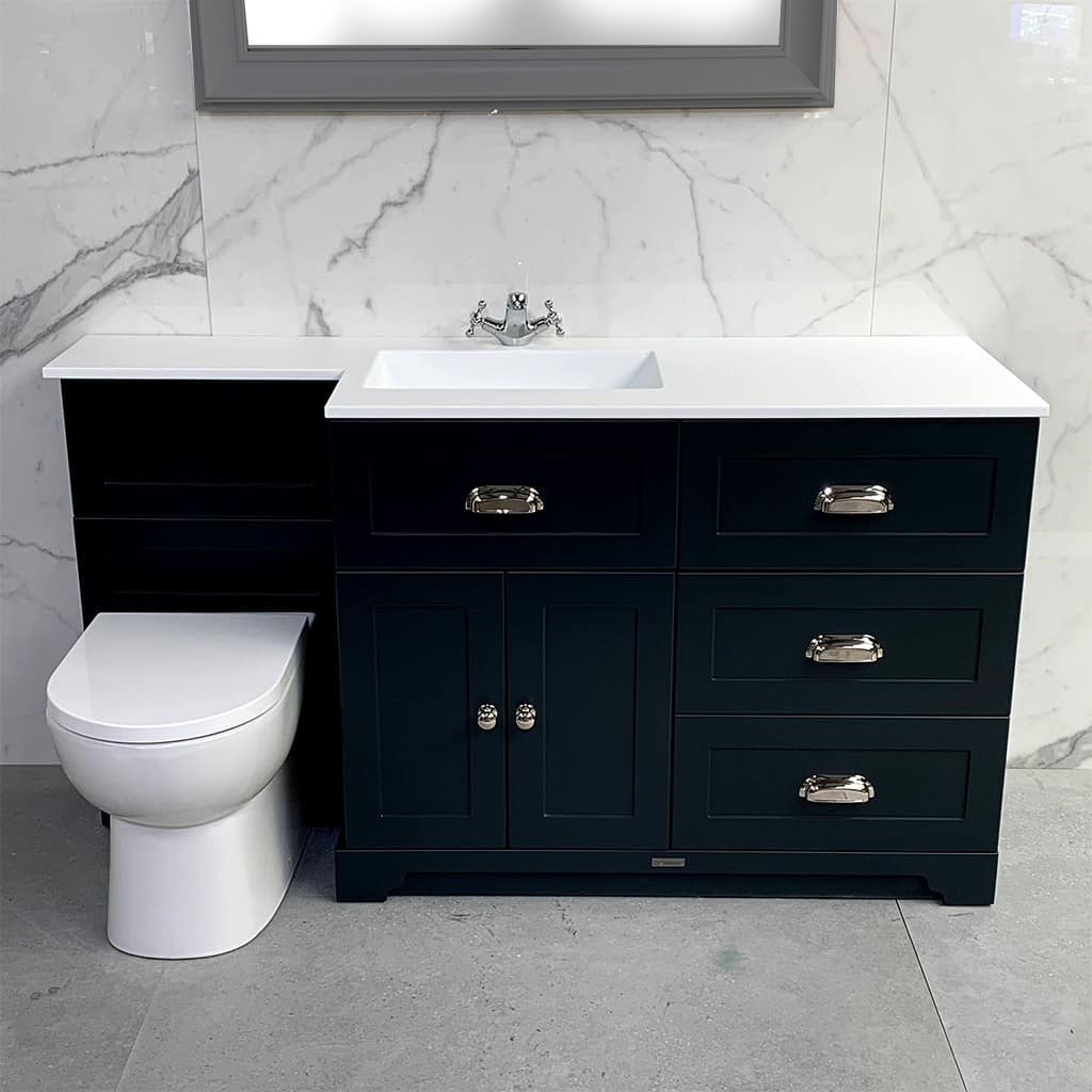 louise large vanity unit & toilet combination | undercounter sink(s)