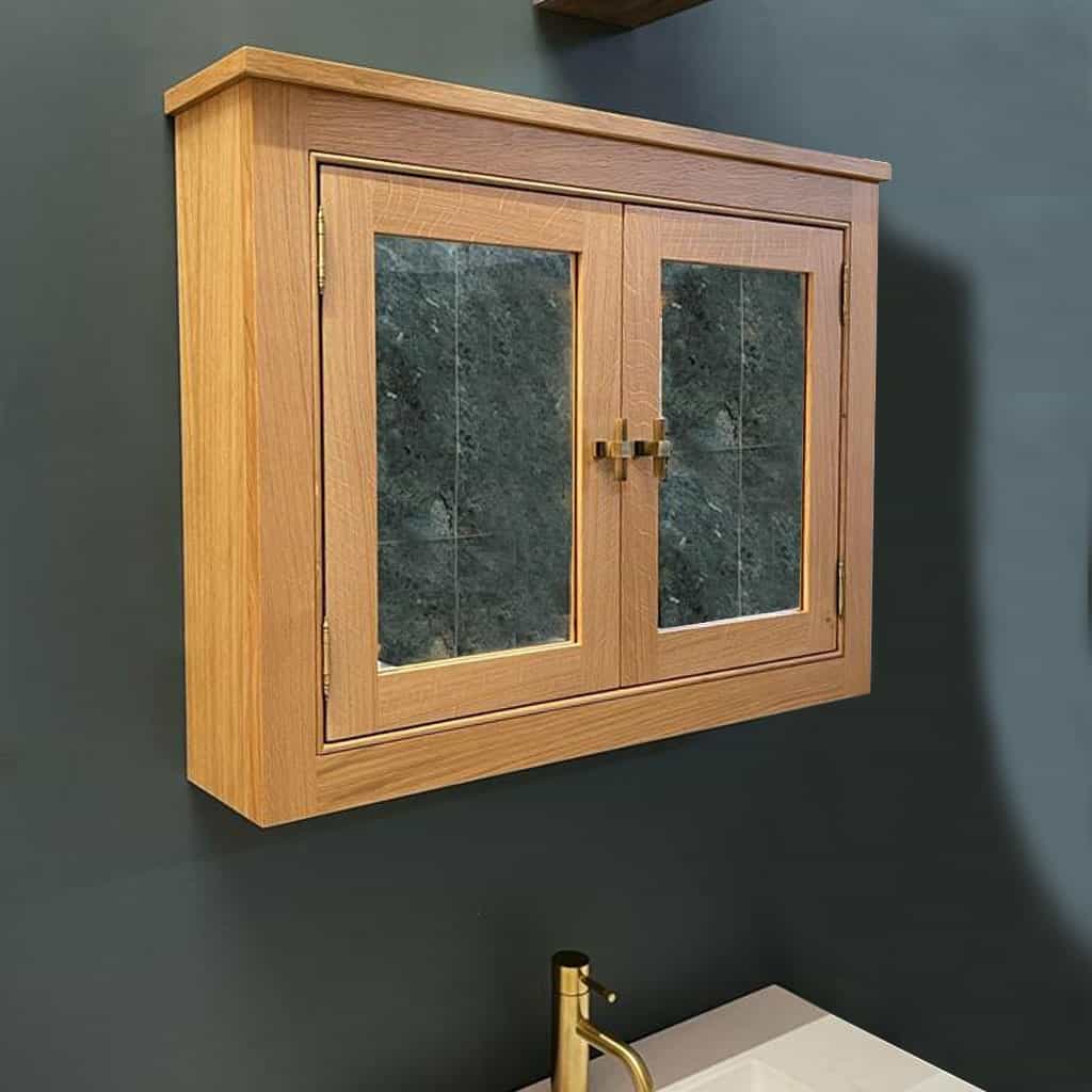the oscar oak bathroom mirrored wall cabinet