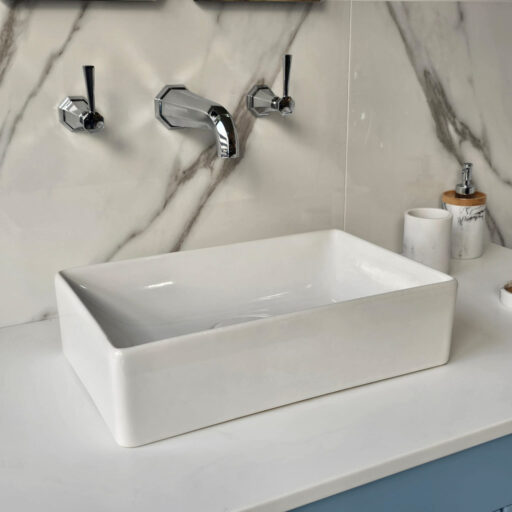 the naples 420mm rectangle ceramic basin