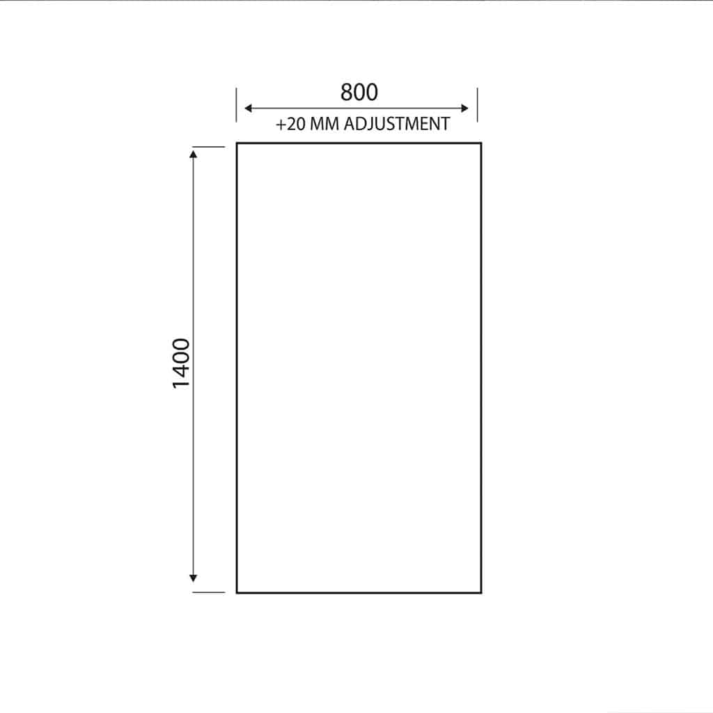 rectangle edge 6mm thick bath screen