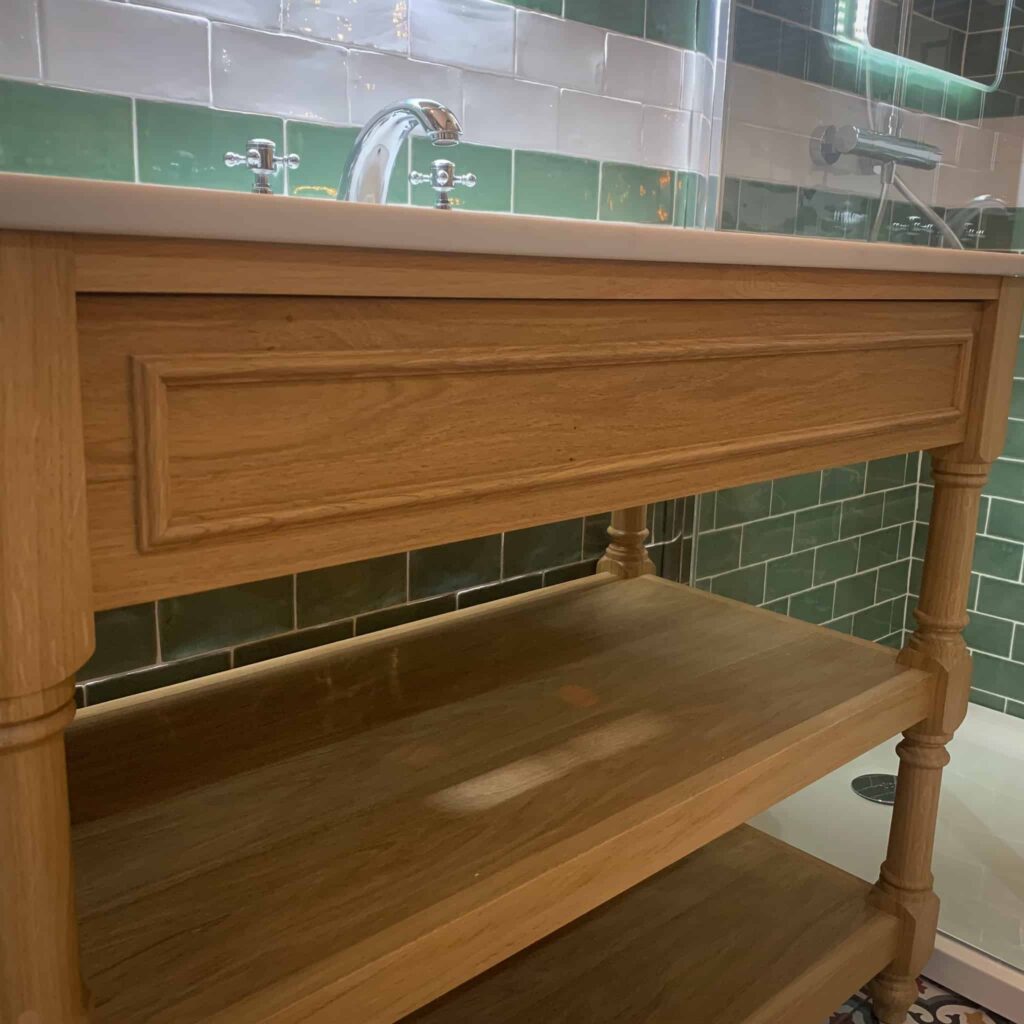 the Louis oak bathroom washstand | undercounter basin(s)