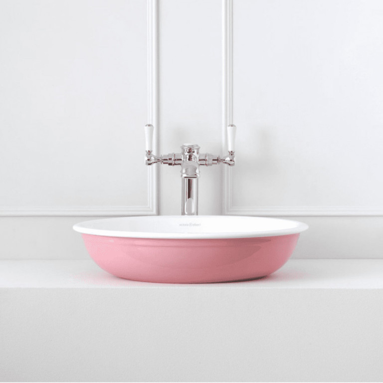 pink bathroom basin