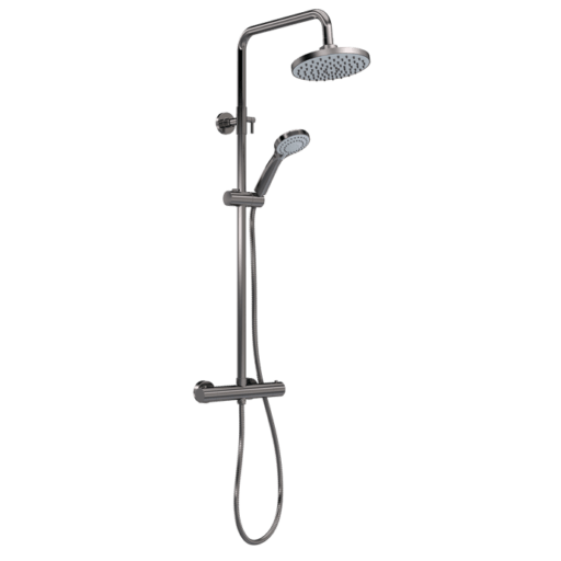 windon square handle, valve, head & shower handset riser kit | brushed gunmetal (copy)