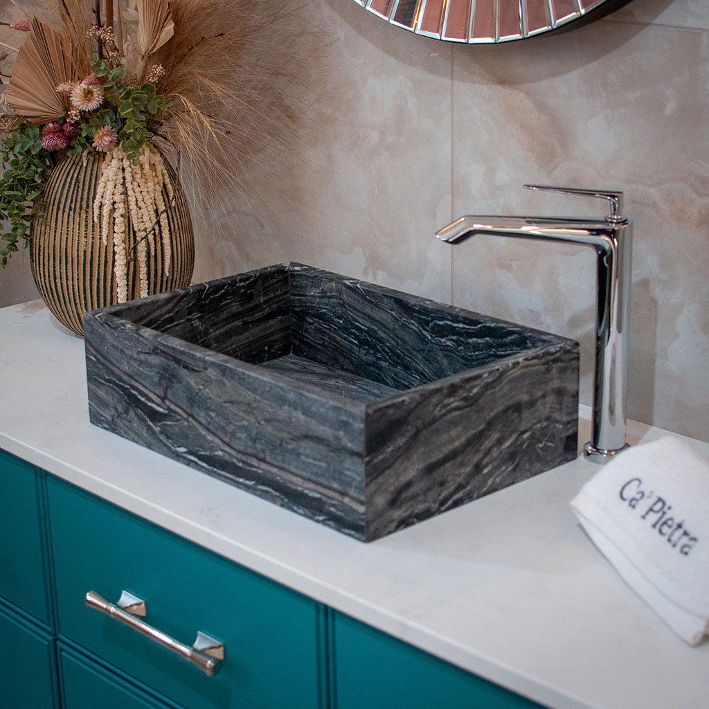 zebra marble vanity unit washbasin